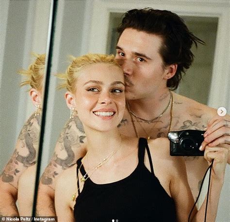 Brooklyn Beckham And His Fiancée Nicola Peltz Share A Series Of Romantic Snaps Daily Mail