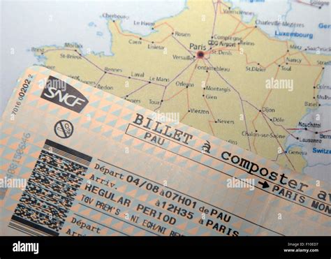 Sncf Französische Eisenbahngesellschaft Ticket Und Route Karte