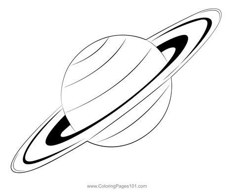 Planet Saturn Coloring Page For Kids Free Planets Printable Coloring