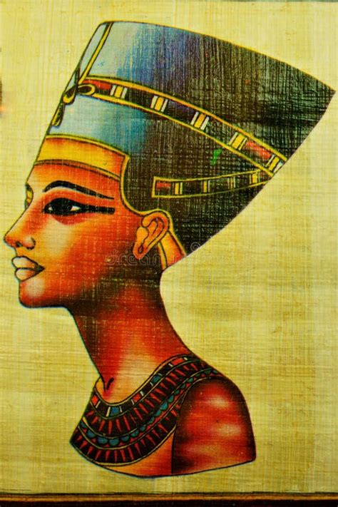 Papyrus Egyptische Koningin Cleopatra Een Beroemde Vrouw Van Antiquiteit Stock Foto Image Of