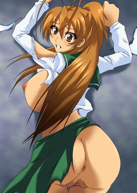 Rule 34 Anus Ass Breasts Brown Eyes Brown Hair Censored Clenched Teeth Highres Highschool Of