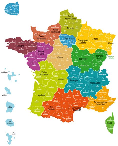 Cartes Des Régions Et Quiz Cartes De France