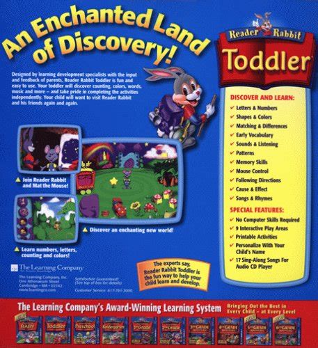 Reader Rabbit Toddler Images Launchbox Games Database