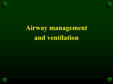 Airway Management Simplified