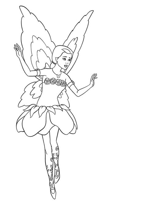 Barbie coloring page drawing wallpaper. Pin by ColoringSun on Barbie Doll Coloring Pages | Fairy ...