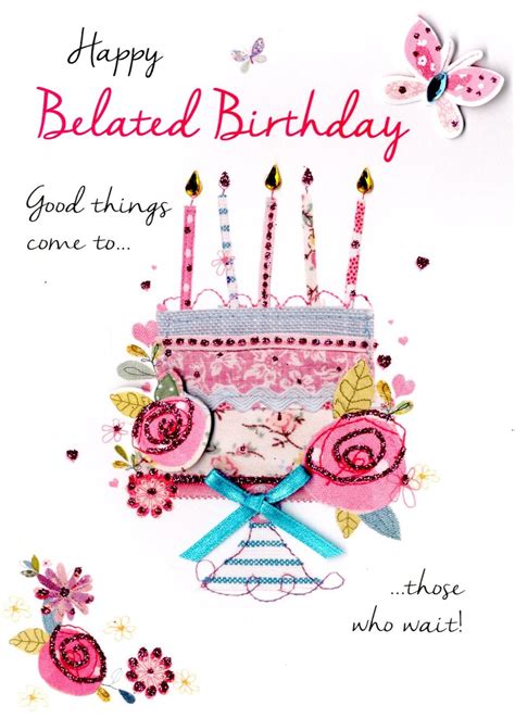Happy Belated Birthday Greeting Card Cards Love Kates