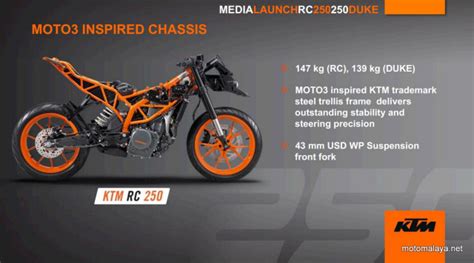 The ktm rc 250 r model is a cross / motocross bike manufactured by ktm. MotoMalaya: 2015 KTM 250 Duke (RM17,888) and RC 250 (RM18 ...