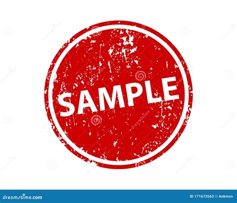 Sample Sign Sample Grunge Stamp Cartoon Vector