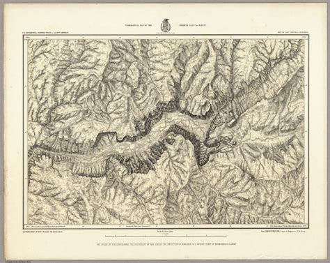 Topographical Map Of The Yosemite Valley And Vicinity Preliminary