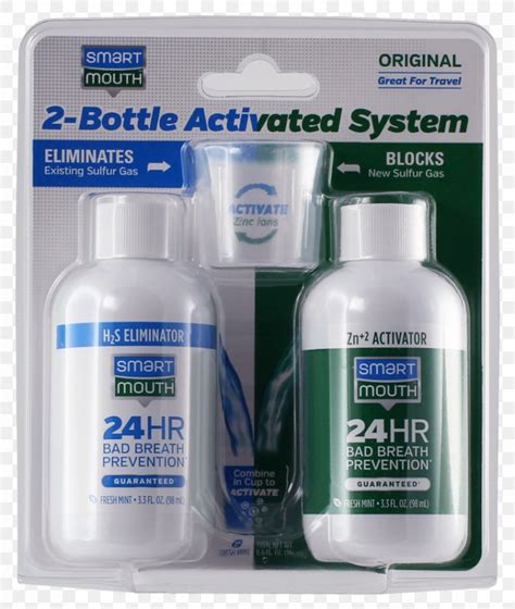smartmouth original activated mouthwash bad breath xerostomia toothpaste png 865x1024px