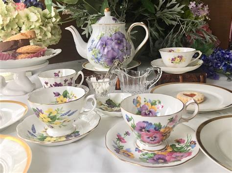 Vintage Tea Set For 4 Complete Tea Set 19 Pieces English Etsy Tea