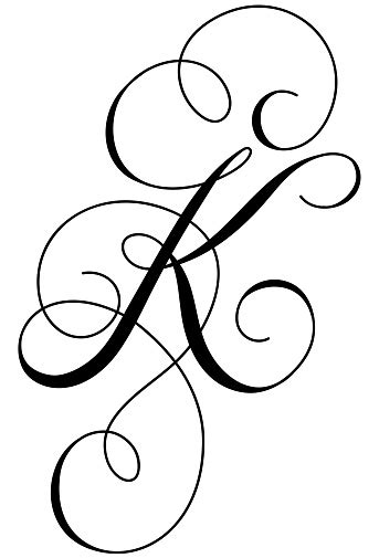 All fonts are categorized and can be saved for quick reference and comparison. Calligraphy Alphabet Letter K Stock Illustration ...