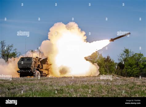 An M142 High Mobility Artillery Rocket System Himars Assigned To 1st