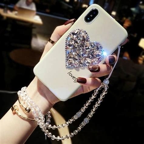 Luxury Crystal Bling Diamond Heart Phone Case Iphone Cases Bling