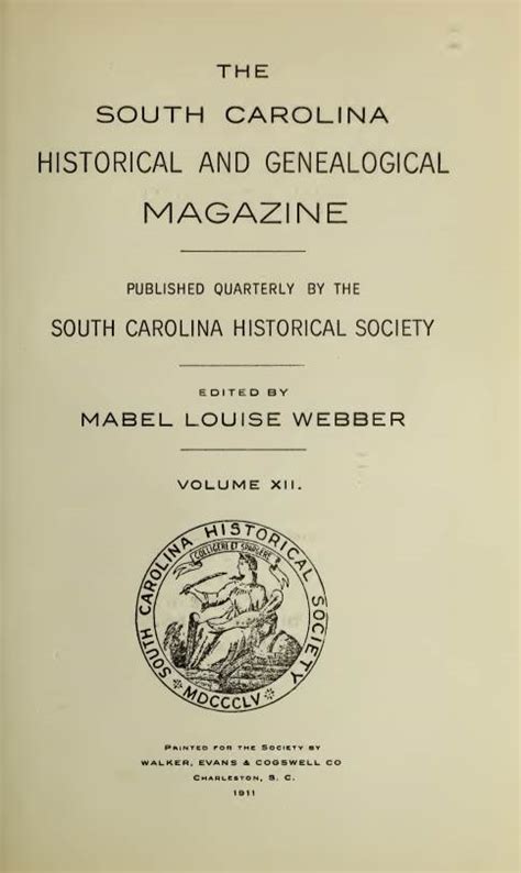 The South Carolina Historical And Genealogical Magazine Docslib