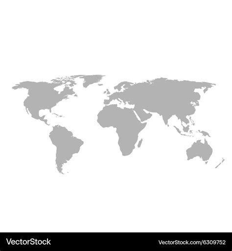 World Map Vector Gray