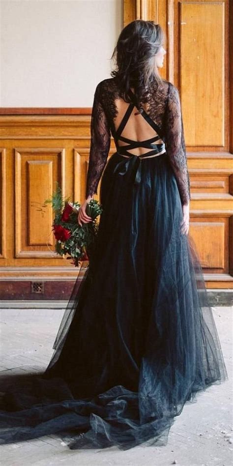21 Black Wedding Dresses With Edgy Elegance Black Wedding Gowns