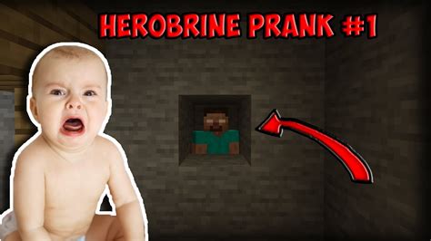 Minecraft Pc Minecraft Herobrine Prank 1 Youtube