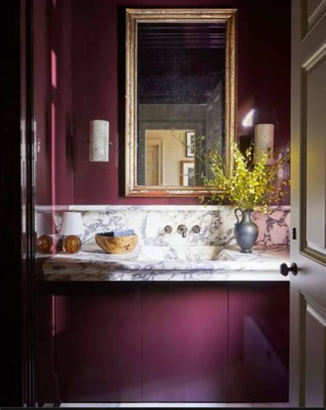 Post Image Dark Purple Bathroom Purple Bathrooms Purple Rooms Guest