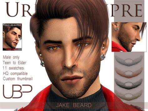 Sims 4 Cc Custom Content Facial Hair Urielbeaupres Jake Beard