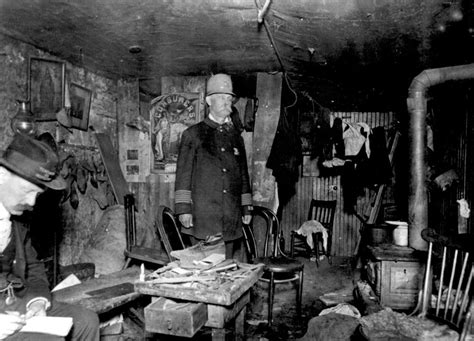Inspectors Visit A Basement Tenement Apartment New York 1900