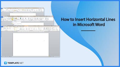 How To Insert Horizontal Lines In Microsoft Word