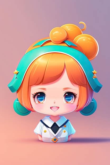 Premium Ai Image Cute Anime Girl Face Character Illustration