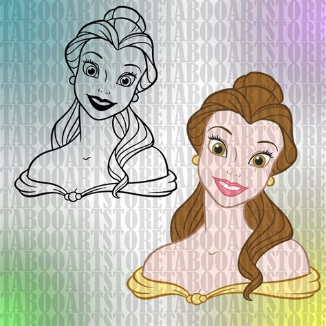 SVG Belle svg Belle clipart Disney Belle princess eps | Etsy