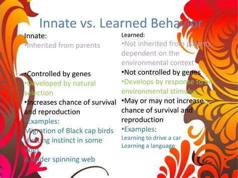 Explain How Learned And Innate Behaviors Are Different