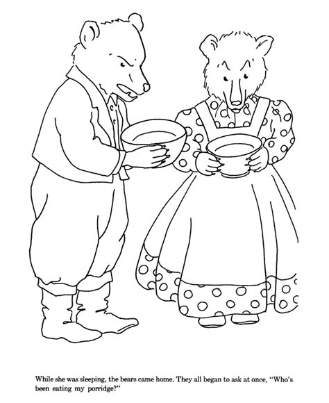 Click on a coloring picture below for the printable coloring page. Goldilocks And The Three Bears Coloring Pages - Coloring Home