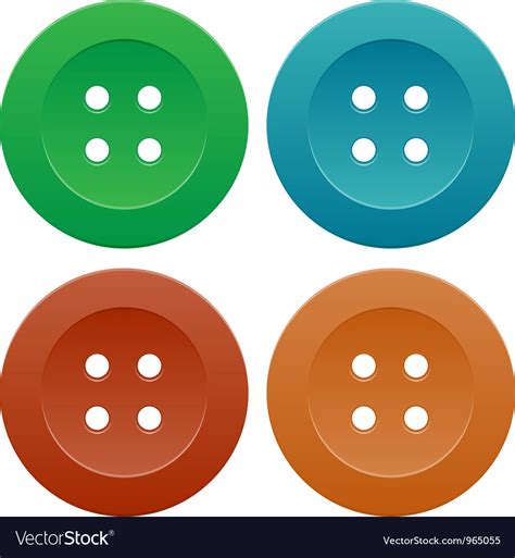 Set Of Colorful Sewing Buttons Royalty Free Vector Image