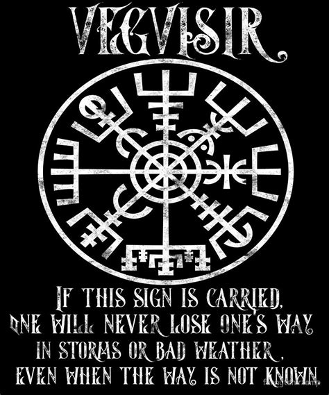 Viking Symbol Vegvisir Futhark Rune Magical Navigator Compass Meaning