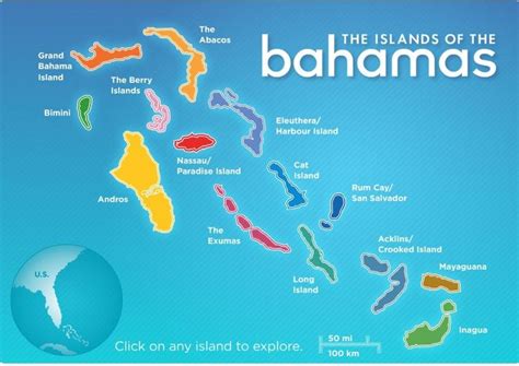 Mapa Bahamas Isla Paraíso Islas Bahamas Crucero Disney