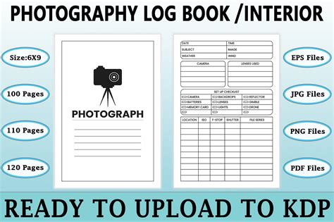 Photography Log Book Graphic By Kdp Store · Creative Fabrica