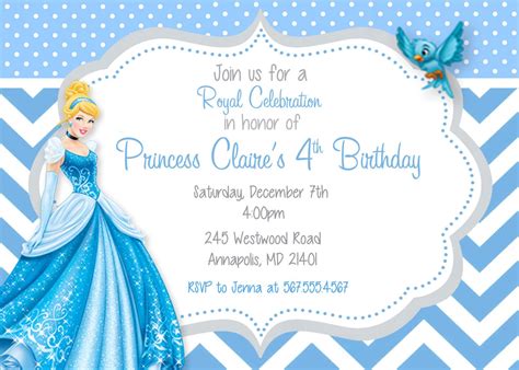 Free Printable Cinderella Birthday Invitations Cinderella Invitations