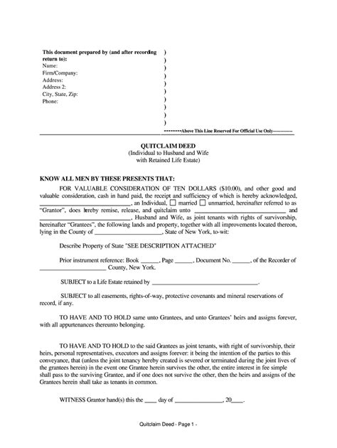 Quit Claim Deed Florida Form Fill Out And Sign Printable Pdf Template