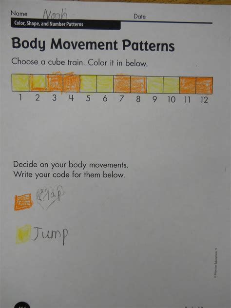 Mrs Ts First Grade Class Body Movement Patterns