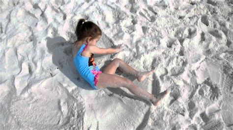 Kate Making Snow Angels In The Sand YouTube