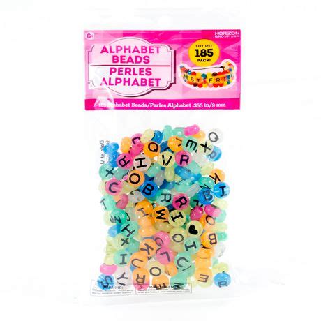 Arrives by tue, dec 7 buy opaque rainbow colored flat round alphabet beads 7mm 50gram/368pcs at walmart.com. Horizon Group Usa Glow-in-the-Dark Alphabet Beads ...