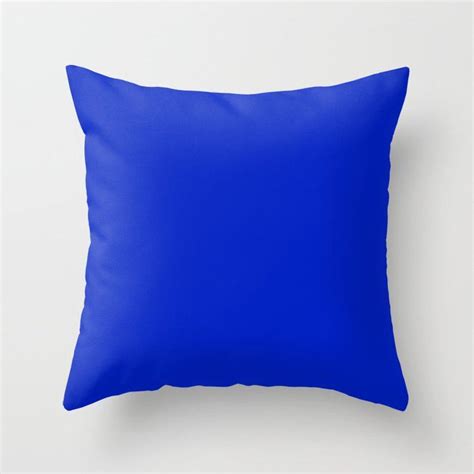 Buy Solid Deep Cobalt Blue Color Throw Pillow By Podartist Worldwide