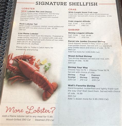 Download menu download nutritional info download allergy guide download gluten friendly. Red Lobster menu with prices - SLC menu