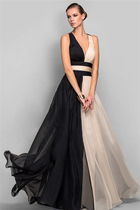 Hualong Elegant Black And White Evening Party Gowns Online Store For