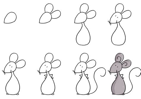 Un pas à pas pour dessiner ma souris ! Camille Piantanida | Souris