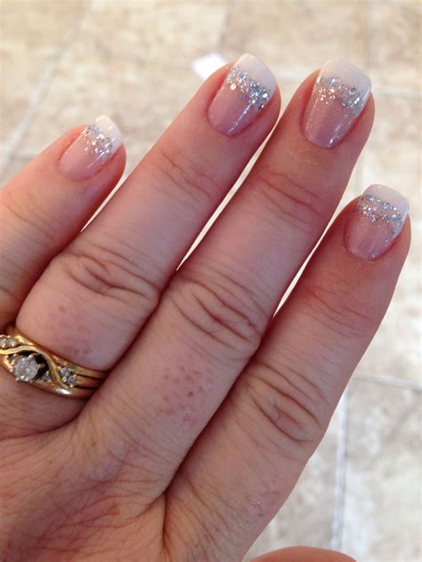 French Manicure Shellac With A Sparkle Fade French Nails Nails