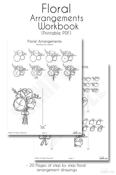 Kids ask questions to learn about their world and how things work. How to Draw Flowers : Step by Step Printable PDF Workbook ...