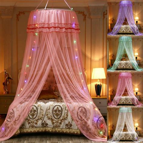 Urmagic Clearance Princess Dome Mosquito Net Mesh Bed Canopy With Led