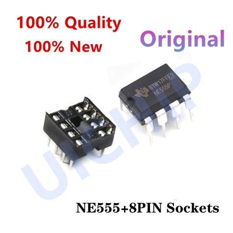 10sets 100 New Ne555p Ne555 555 Dip 8 Ic Timers 8 Pin Dip Sockets