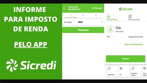Informe De Rendimentos Para Imposto De Renda Pelo App Da Sicredi