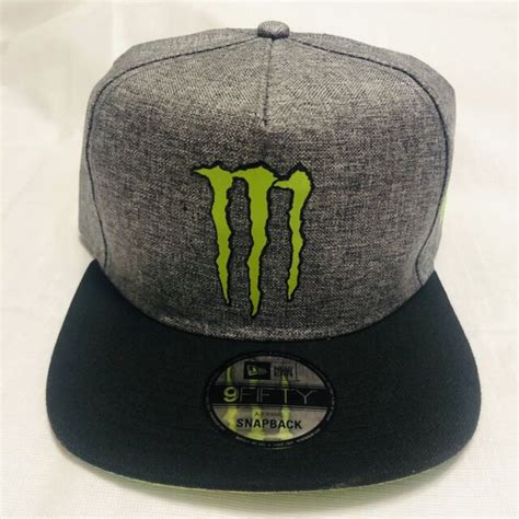 Monster Energy Hat Snapback New Era 9fifty Gray Energy Drink X Games Ebay