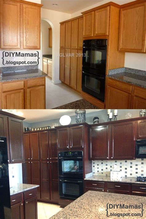 Kitchen cabinets are either the bane of your existence or your lifeline, depending on whether you have enough of them and how organized they are. DIY Mamas: Kitchen Makeover!! {Gel Stain, Backsplash ...
